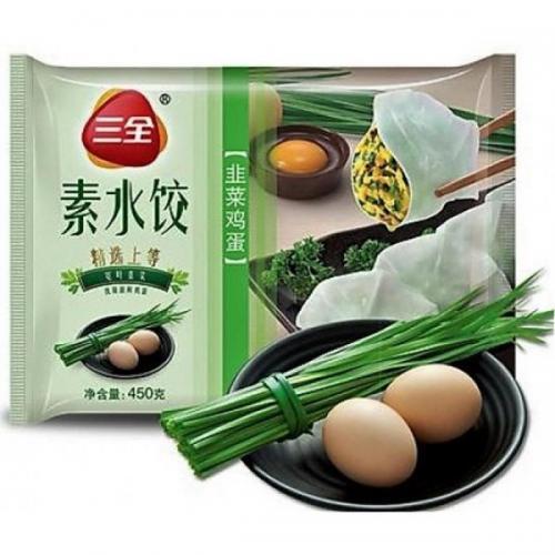 三全韭菜鸡蛋水饺