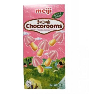 Meiji 蘑菇形巧克力饼干 - 草莓 40g