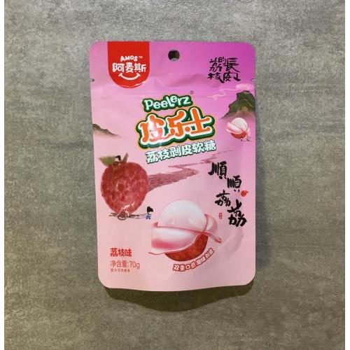 阿麦斯剥皮糖 - 荔枝味 70g