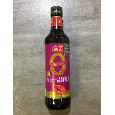 海天0添加一品鲜酱油500ml